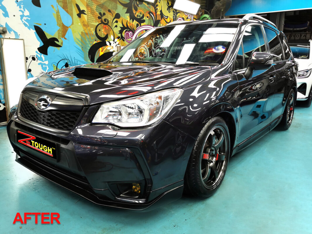 Subaru Forester after its full respray at Revol Carz.