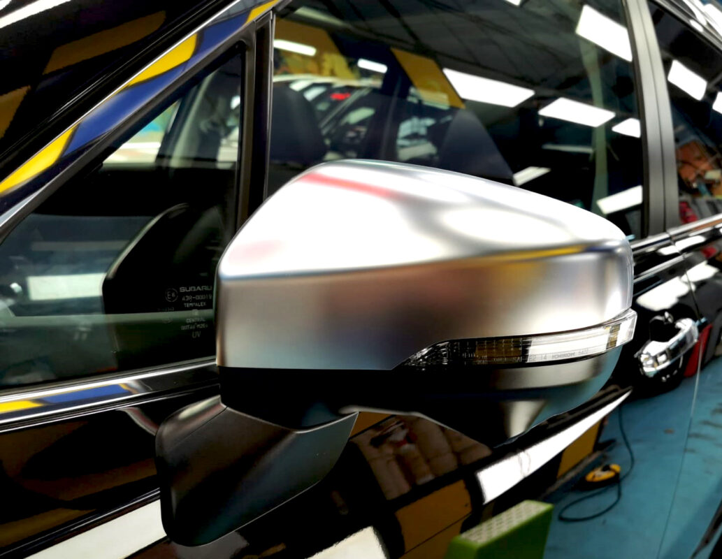 Side panel of the Subaru Forester with the ceramic finish locked in.