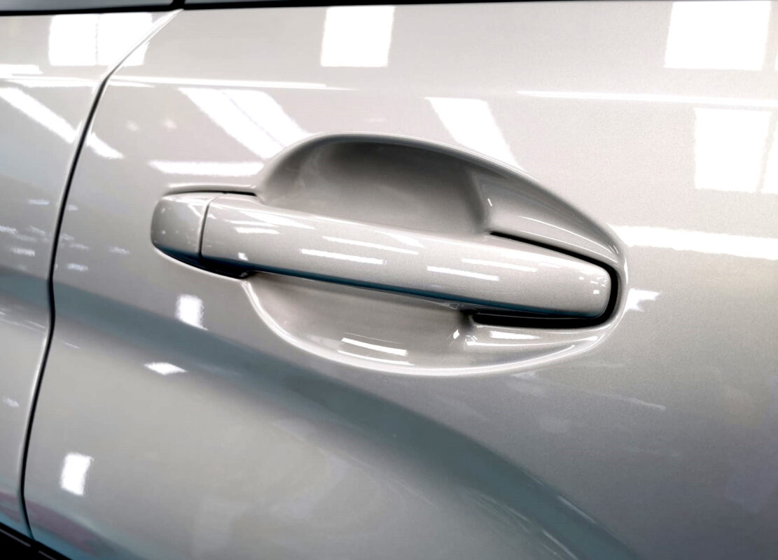 The coated paintwork of the Subaru Forester, clean and sharp.