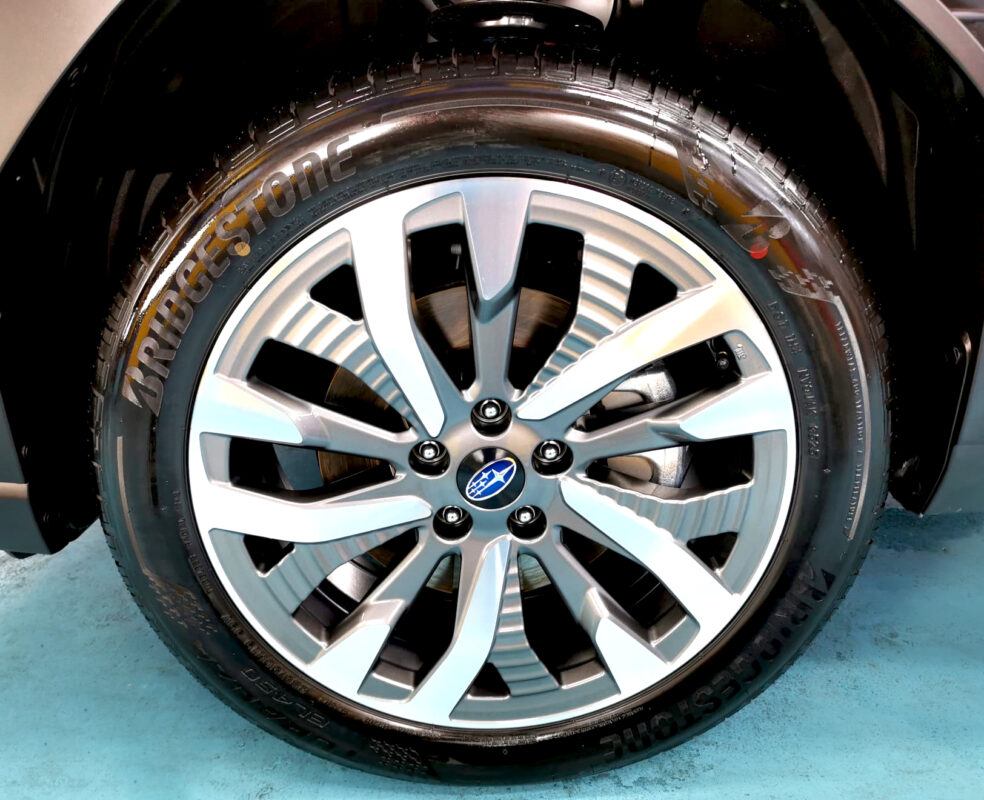 The Subaru Forester with its fresh, coated finish.