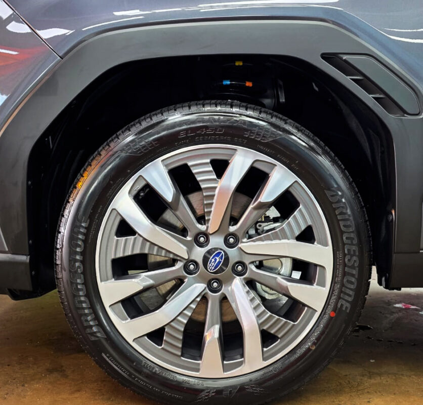 The Subaru Forester with its fresh, coated finish.