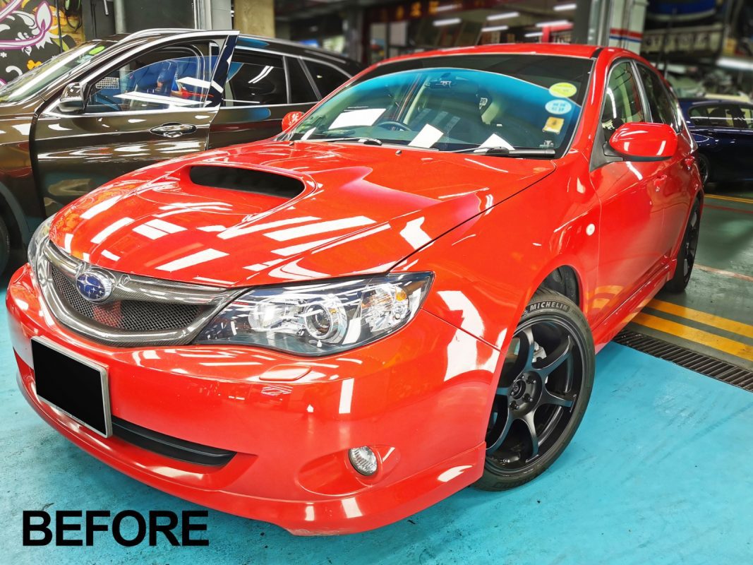 Subaru Impreza, fully resprayed at Revol Carz.
