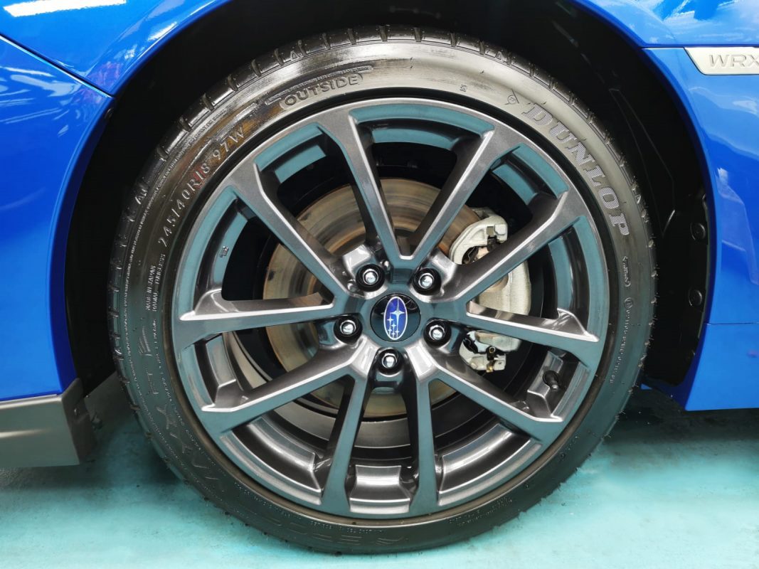 The Subaru WRX, finished and ready for collection.