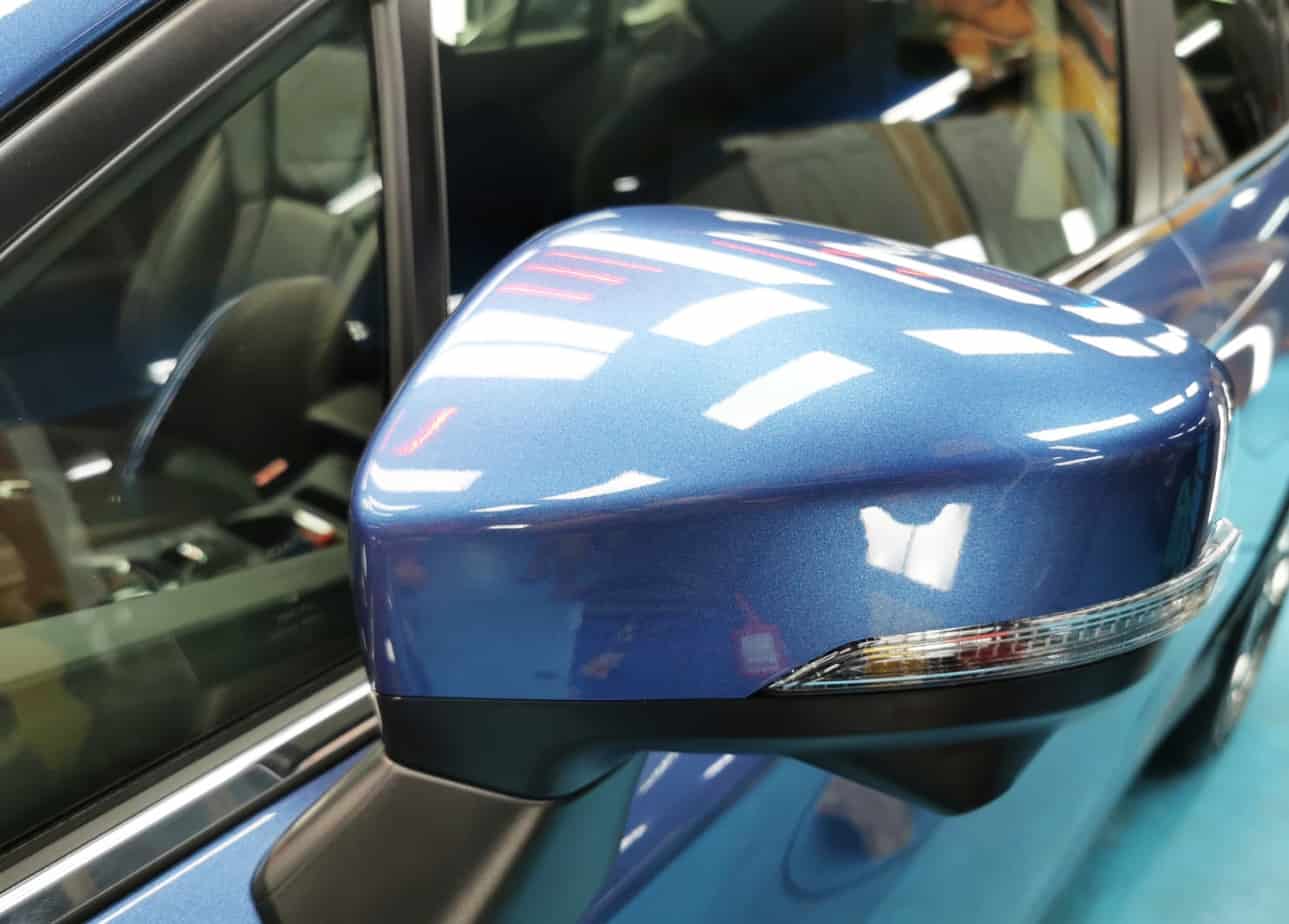 Side panel of the Subaru XV with the ceramic finish locked in.