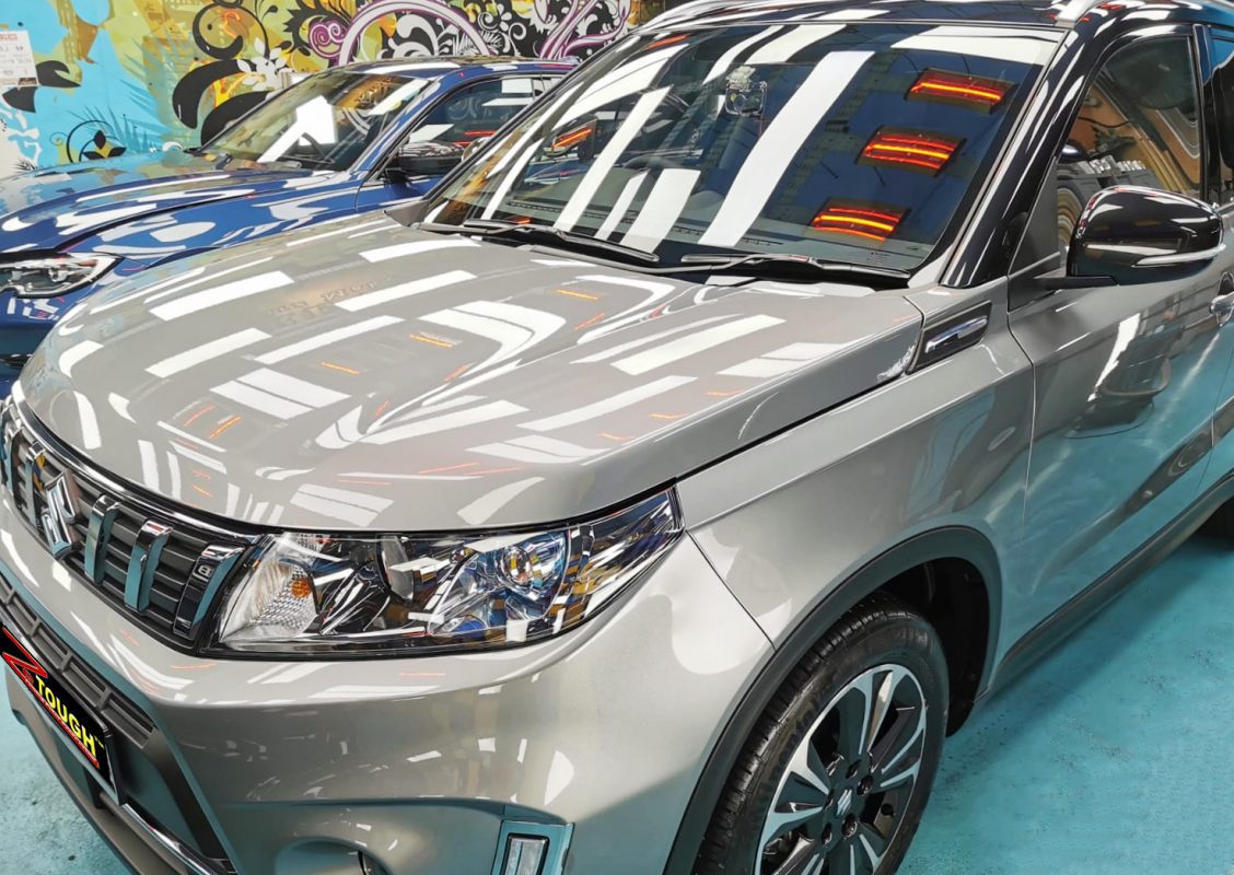 The Suzuki Vitara from a side angle after the titanium coating.