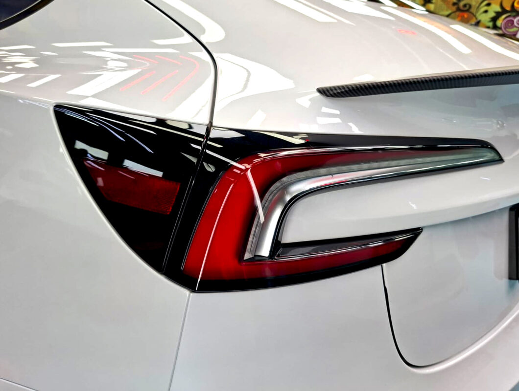 The Tesla Model 3 after its ZeTough coating.