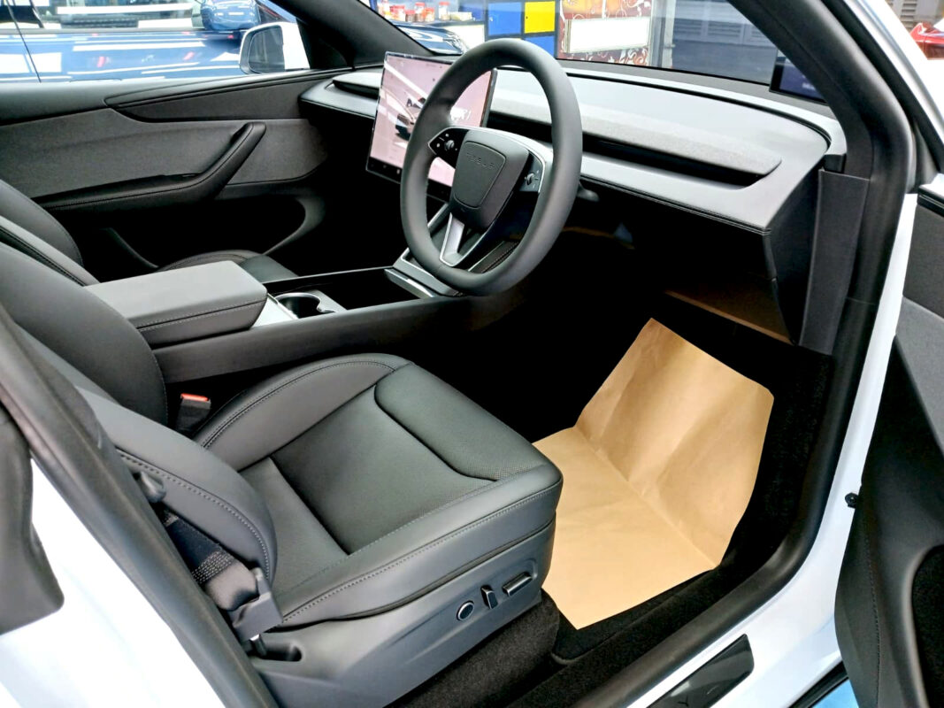 The Tesla Model Y's protected, high-gloss finish.