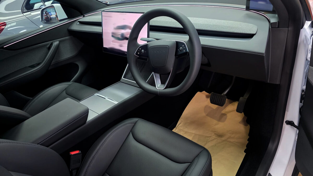 The Tesla Model Y's protected, high-gloss finish.