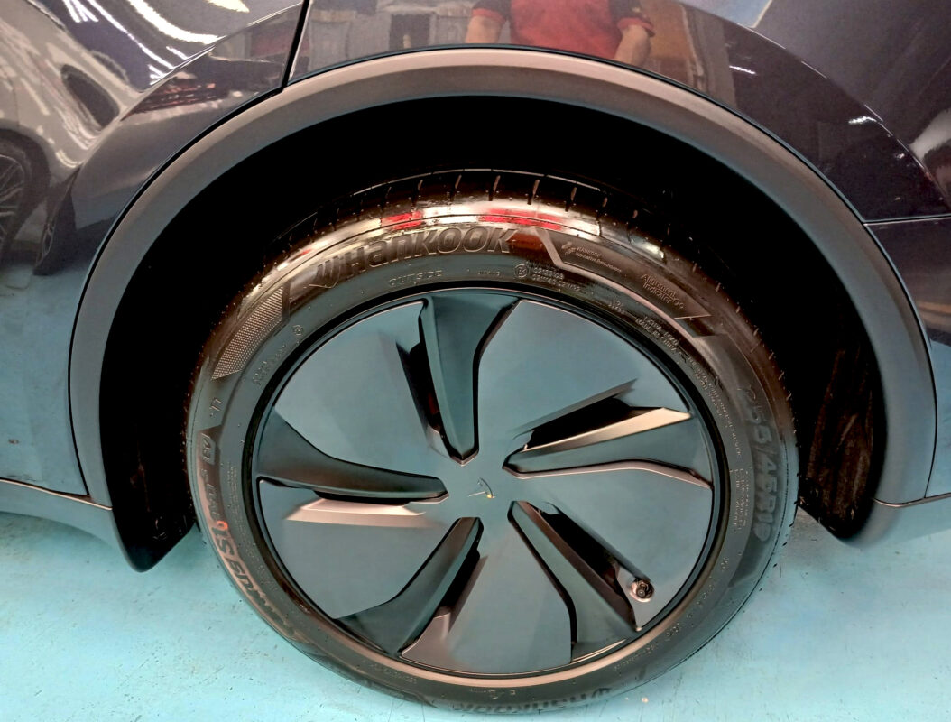 The Tesla Model Y, finished and ready for collection.