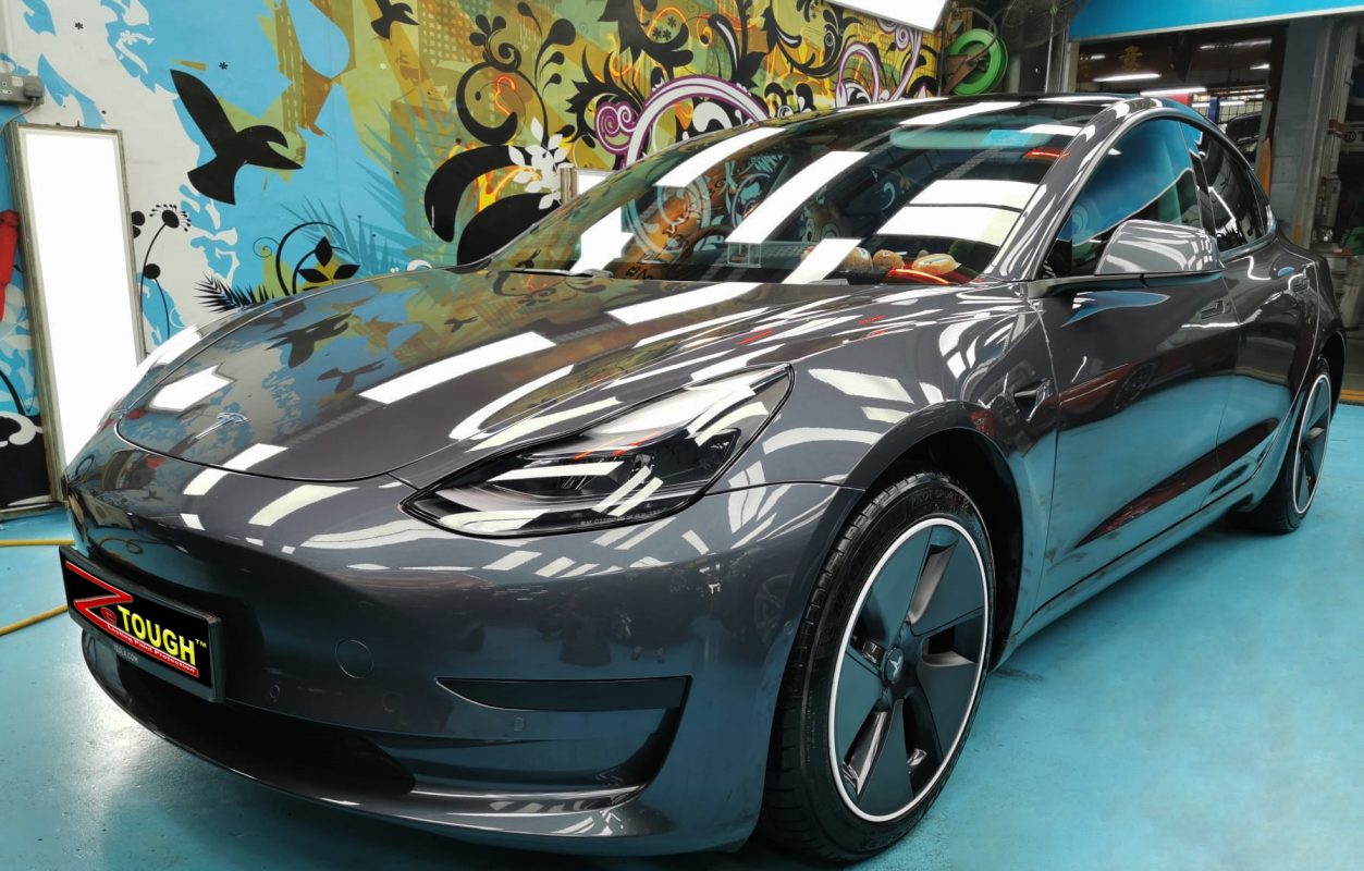 Tesla Model 3, sealed with ZeTough Ceramic at Revol Carz.