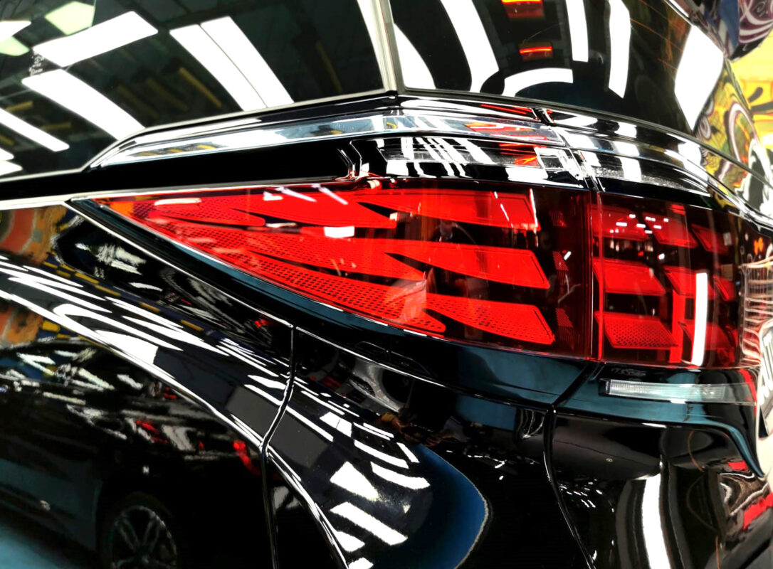 The finished Toyota Alphard, glossy and protected.