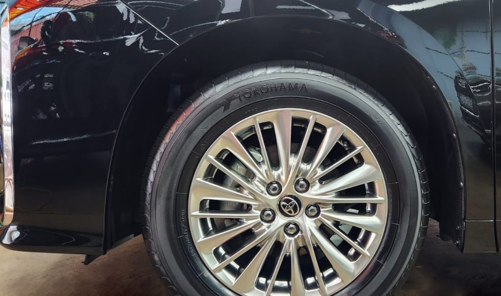 The Toyota Alphard, finished and ready for collection.