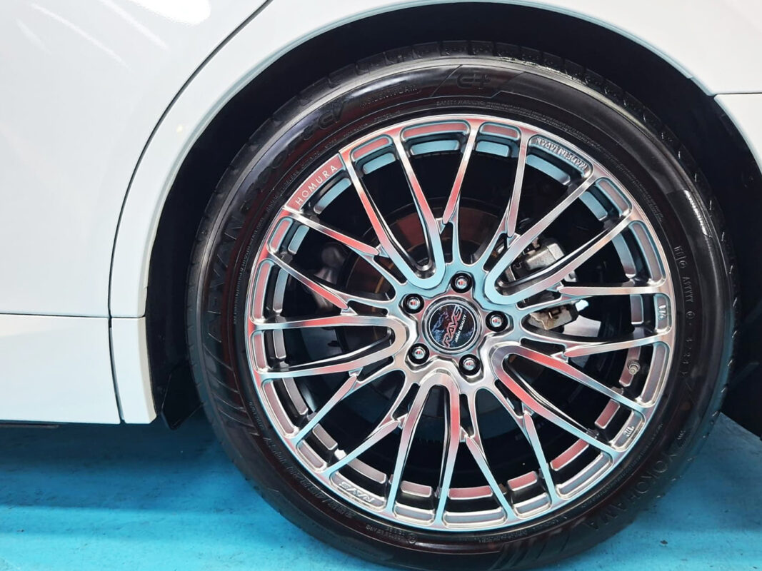 The Toyota Alphard with its fresh, coated finish.