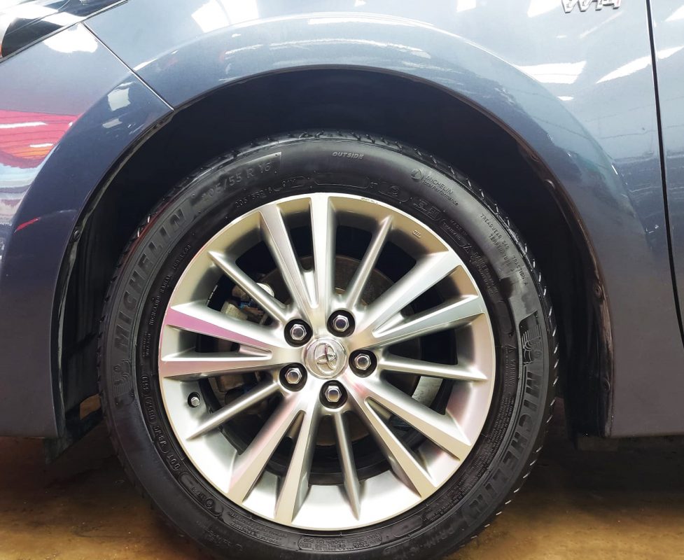 The Toyota Altis, finished and ready for collection.