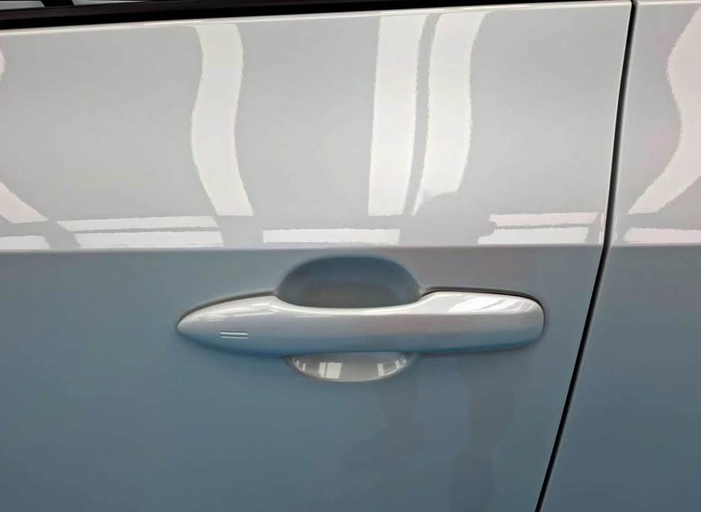 Door handle and door panel on the Toyota bZ4X.