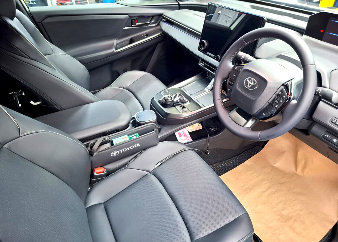 The Toyota bZ4X's protected, high-gloss finish.