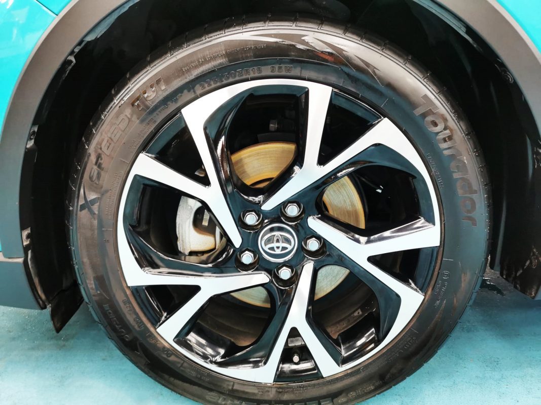 The Toyota C-HR, finished and ready for collection.