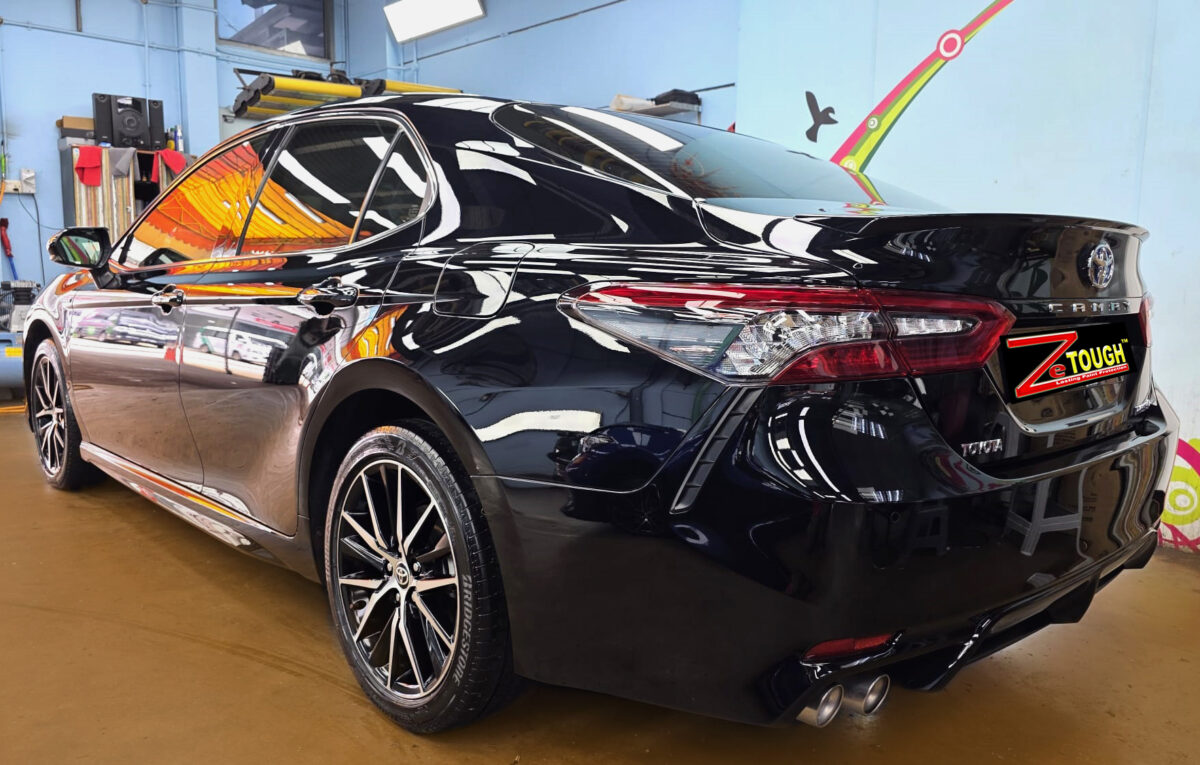 The Toyota Camry after its ZeTough coating.