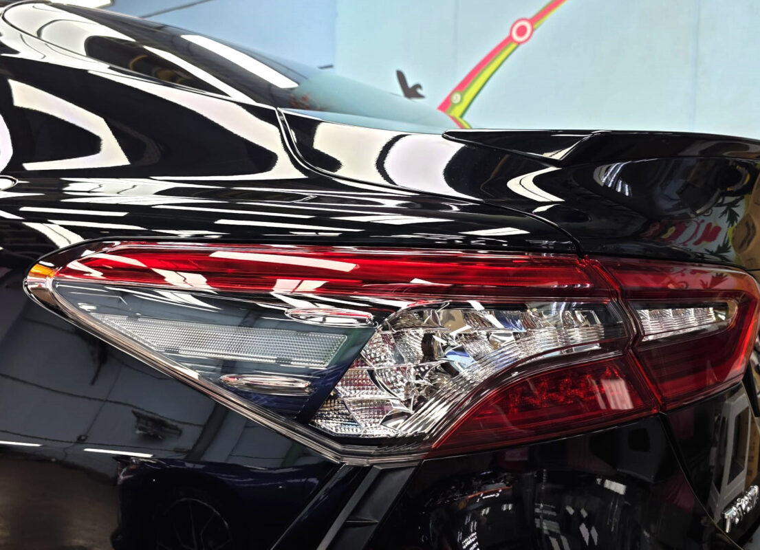 The finished Toyota Camry, glossy and protected.