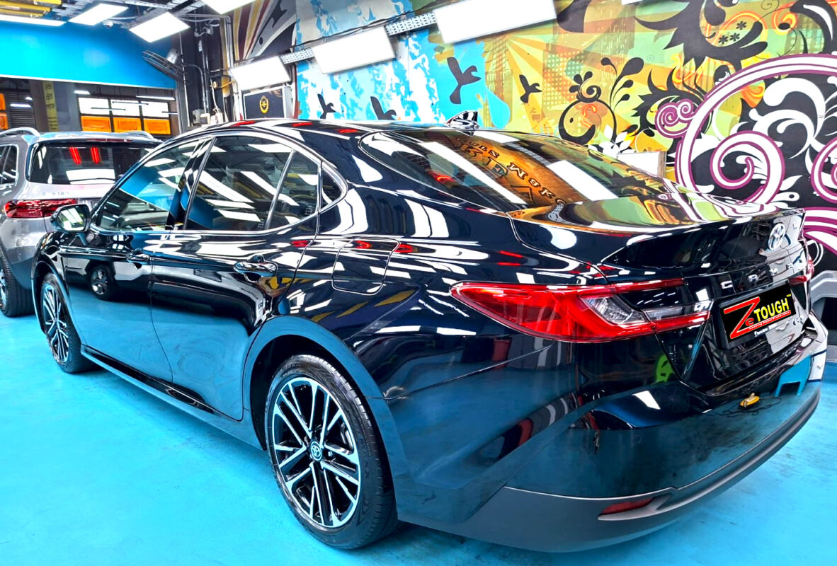 The Toyota Camry after its ZeTough coating.