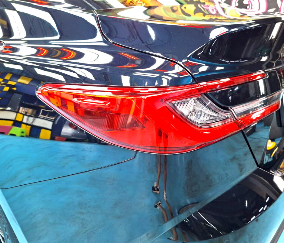 The finished Toyota Camry, glossy and protected.