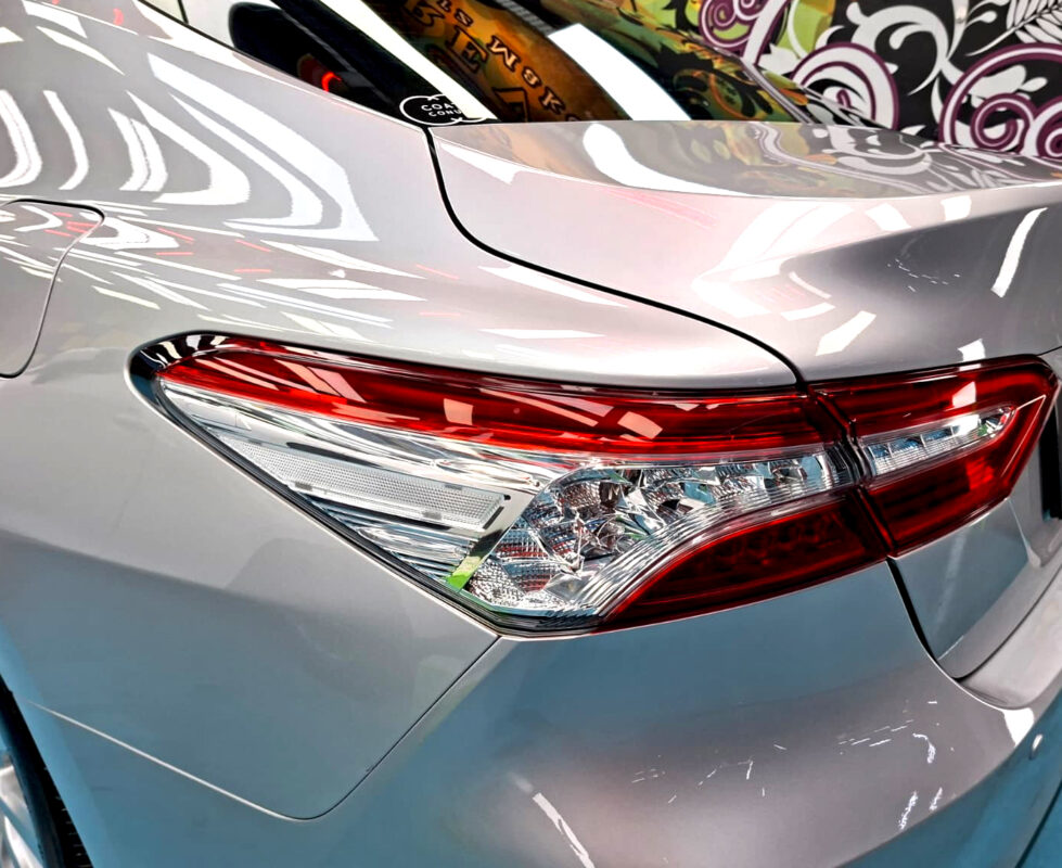 The finished Toyota Camry, glossy and protected.