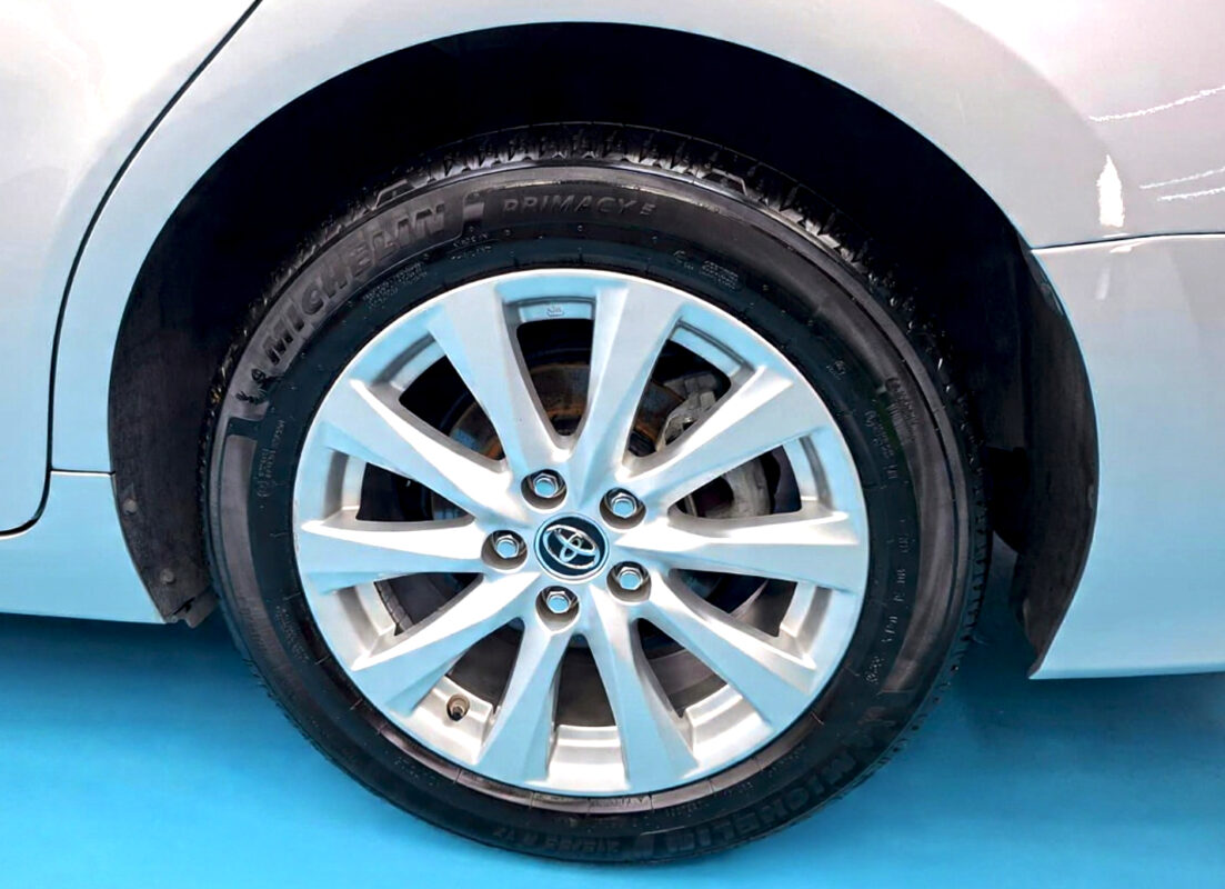 The Toyota Camry with its fresh, coated finish.