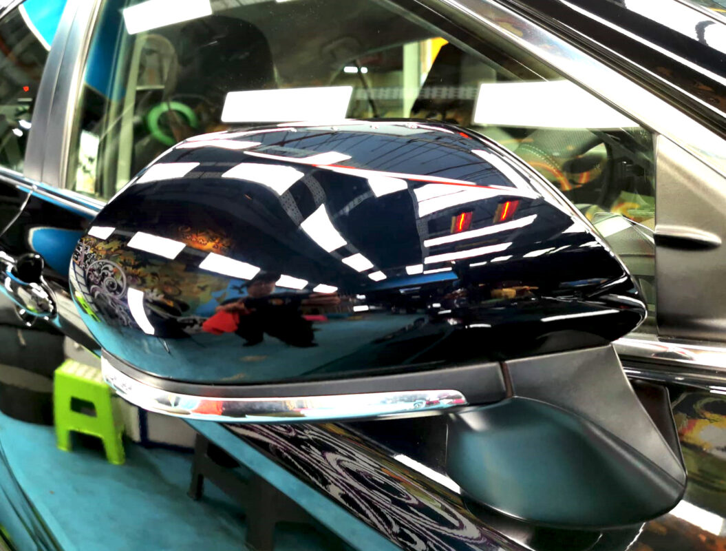 Side panel of the Toyota Camry with the ceramic finish locked in.