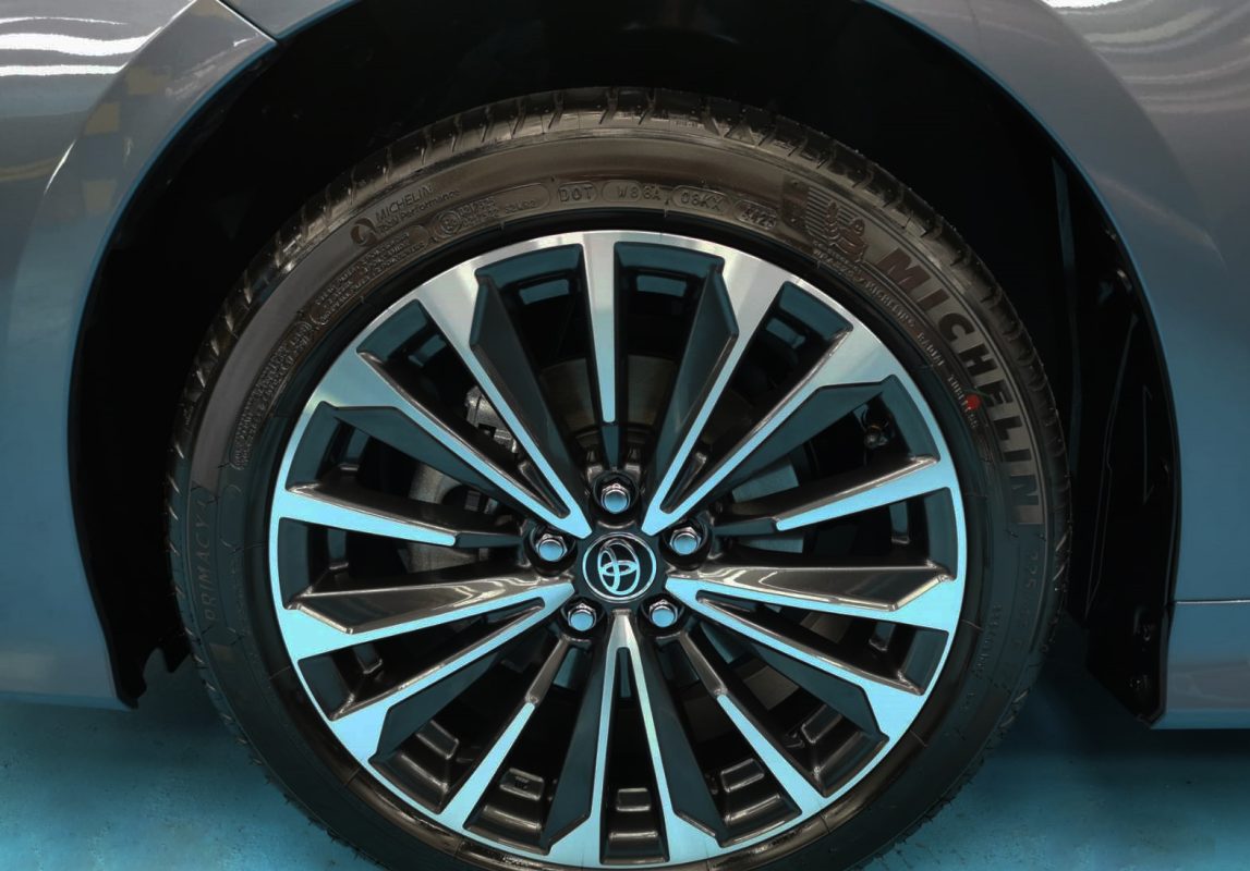 The Toyota Corolla Altis, finished and ready for collection.