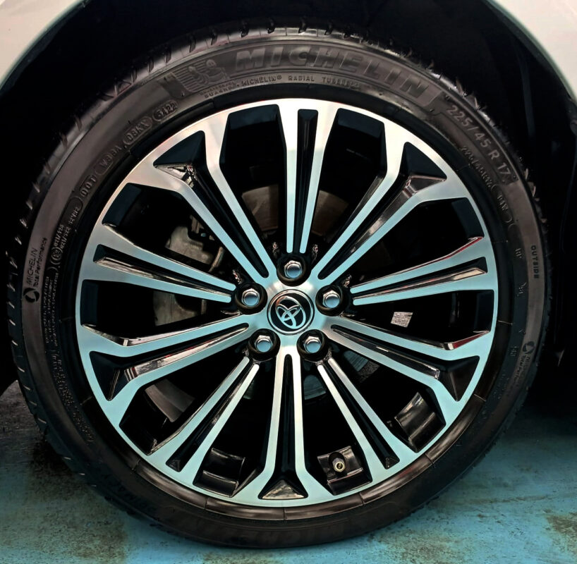 The Toyota Corolla Altis, finished and ready for collection.