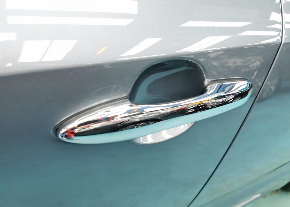Front three-quarter view of the Toyota Corolla Altis Elegance after coating.