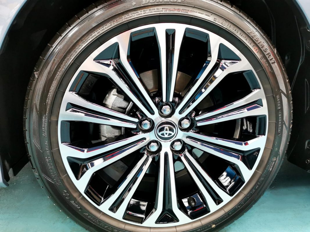The Toyota Corolla Altis Elegance, finished and ready for collection.