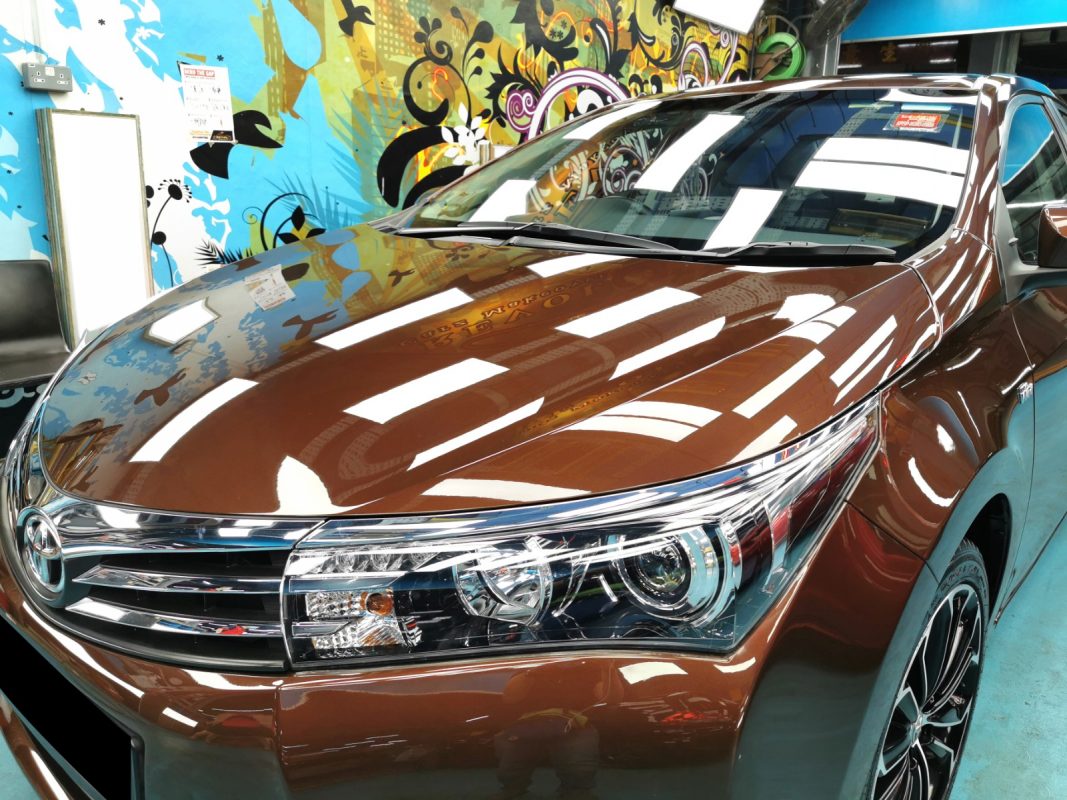 Toyota Corolla Altis, fully resprayed at Revol Carz.