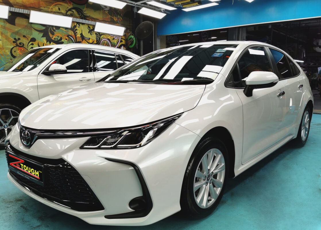 Toyota Corolla Altis, sealed with ZeTough Titanium at Revol Carz.