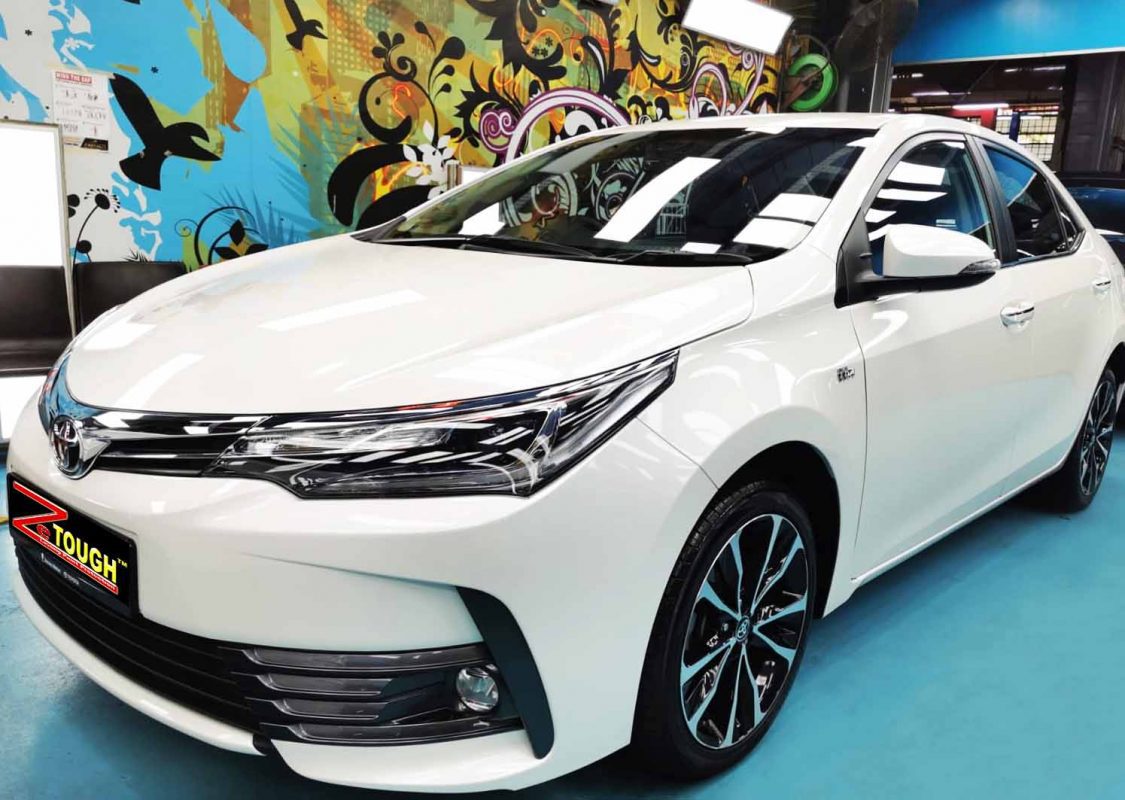 Toyota Corolla Altis, sealed with ZeTough Ceramic at Revol Carz.