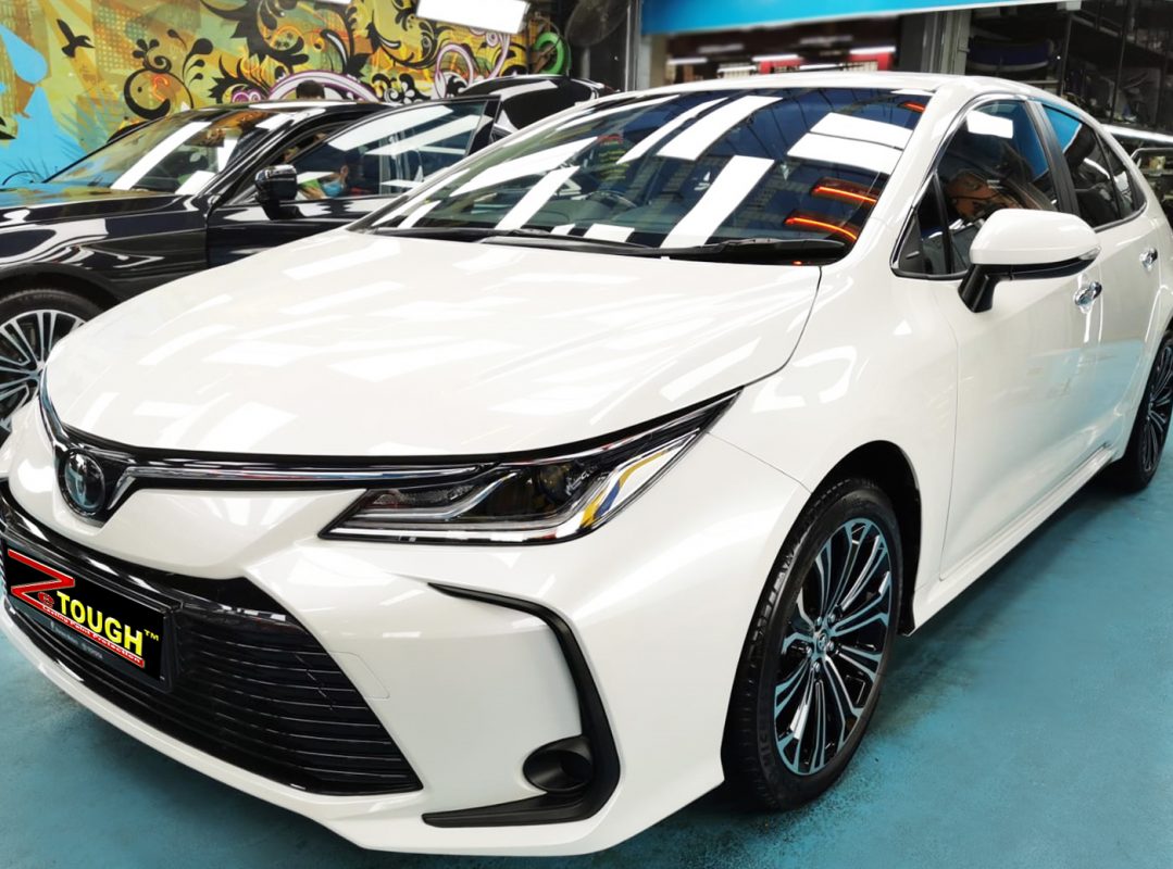 Toyota Corolla Altis, sealed with ZeTough Ceramic at Revol Carz.
