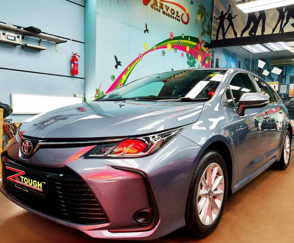 Toyota Corolla Altis, sealed with ZeTough Ceramic at Revol Carz.