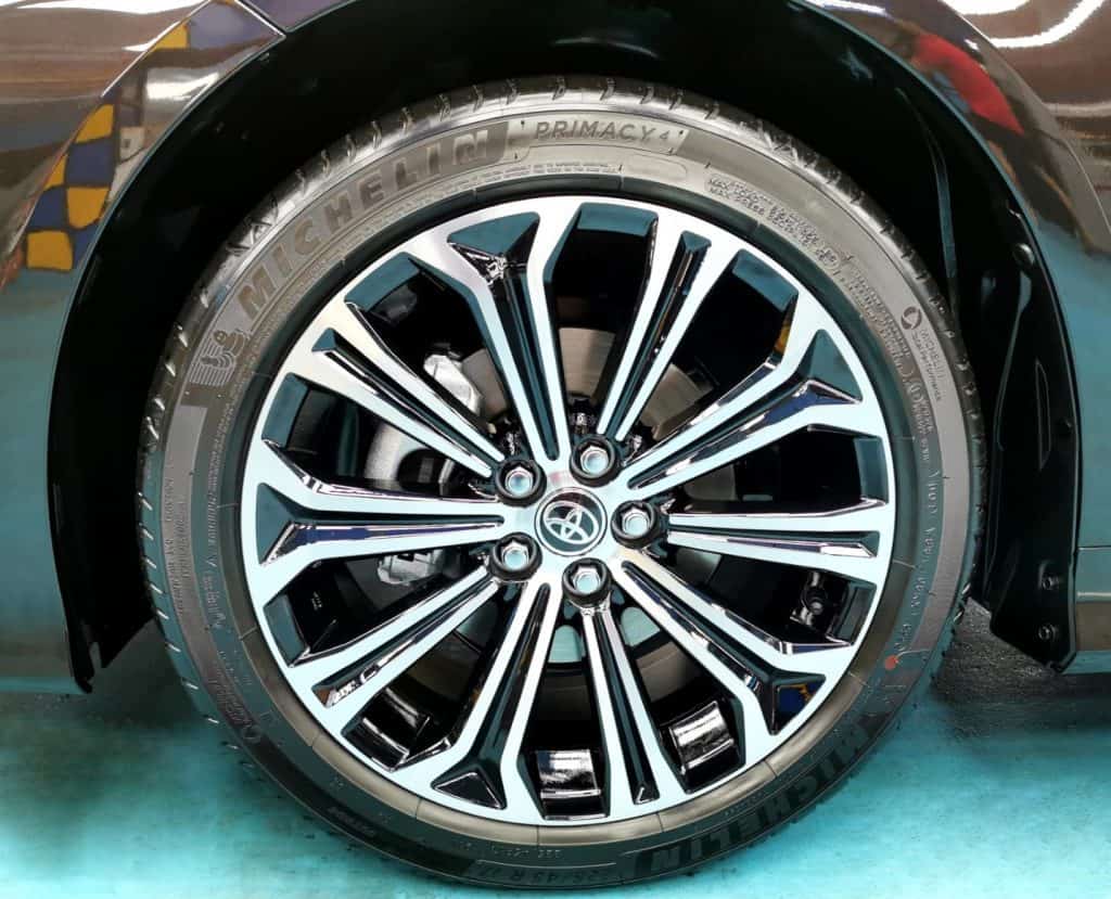 The Toyota Corolla Altis, finished and ready for collection.