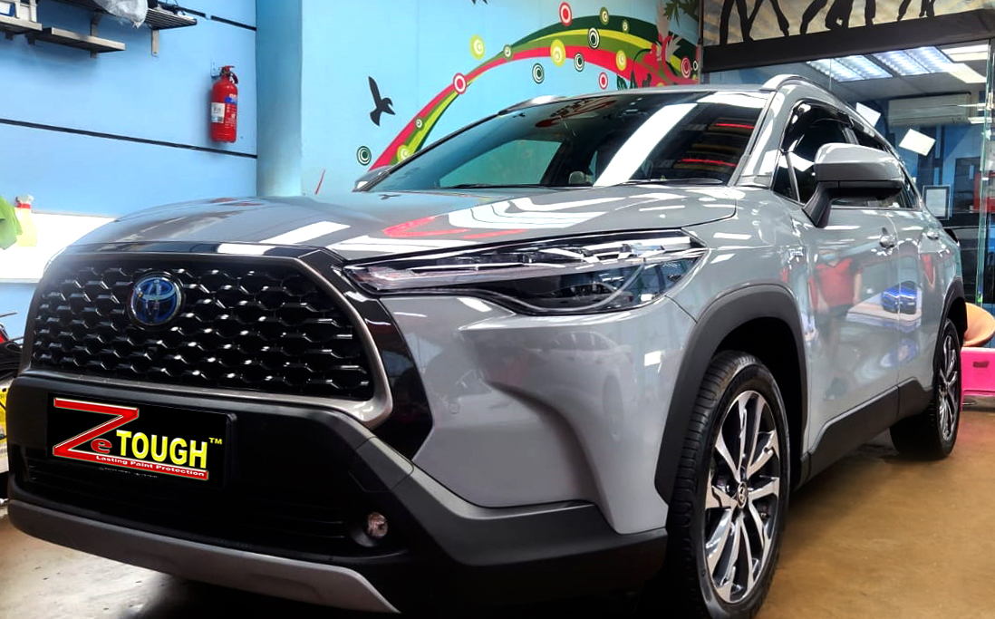 Toyota Corolla Cross Hybrid, sealed with ZeTough Titanium at Revol Carz.
