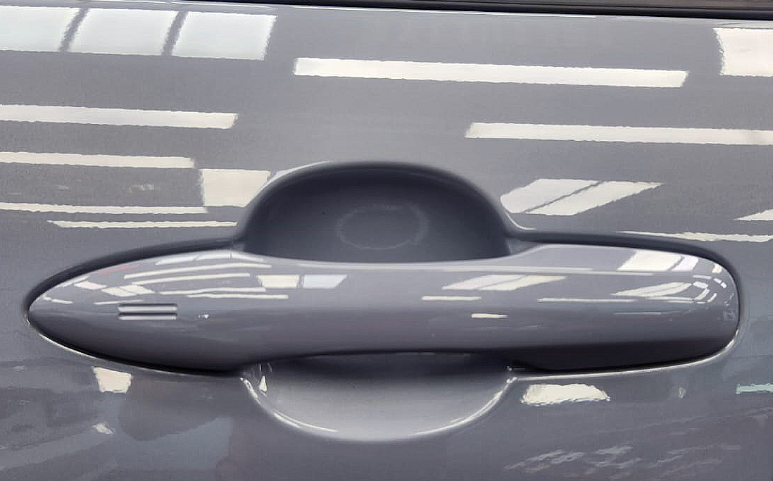 Front three-quarter view of the Toyota Corolla Cross Hybrid after coating.