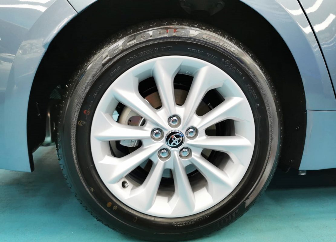 The Toyota Corolla, finished and ready for collection.
