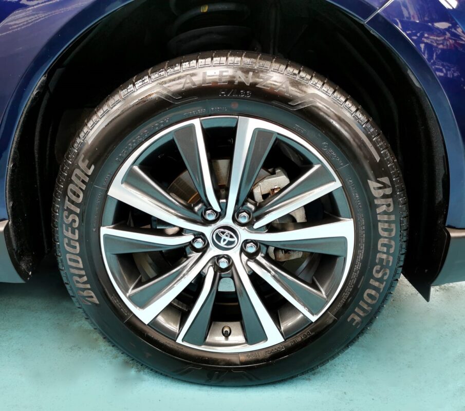 The Toyota Harrier with its fresh, coated finish.