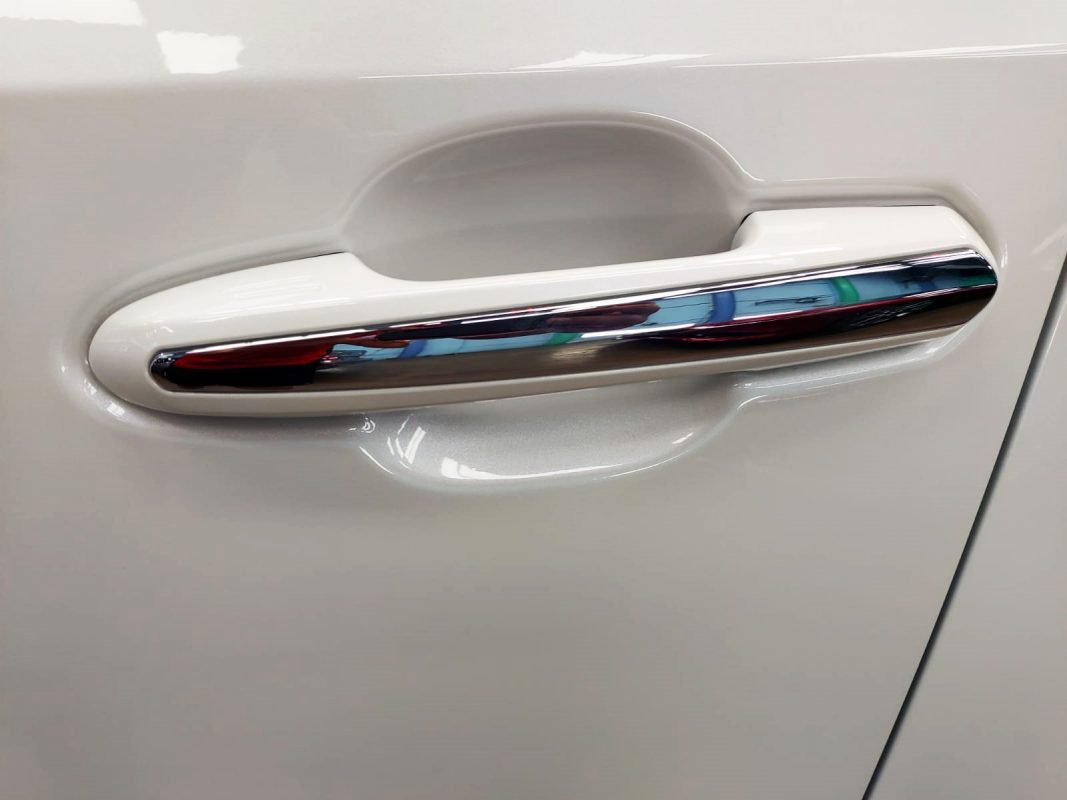 Front three-quarter view of the Toyota RAV4 after coating.