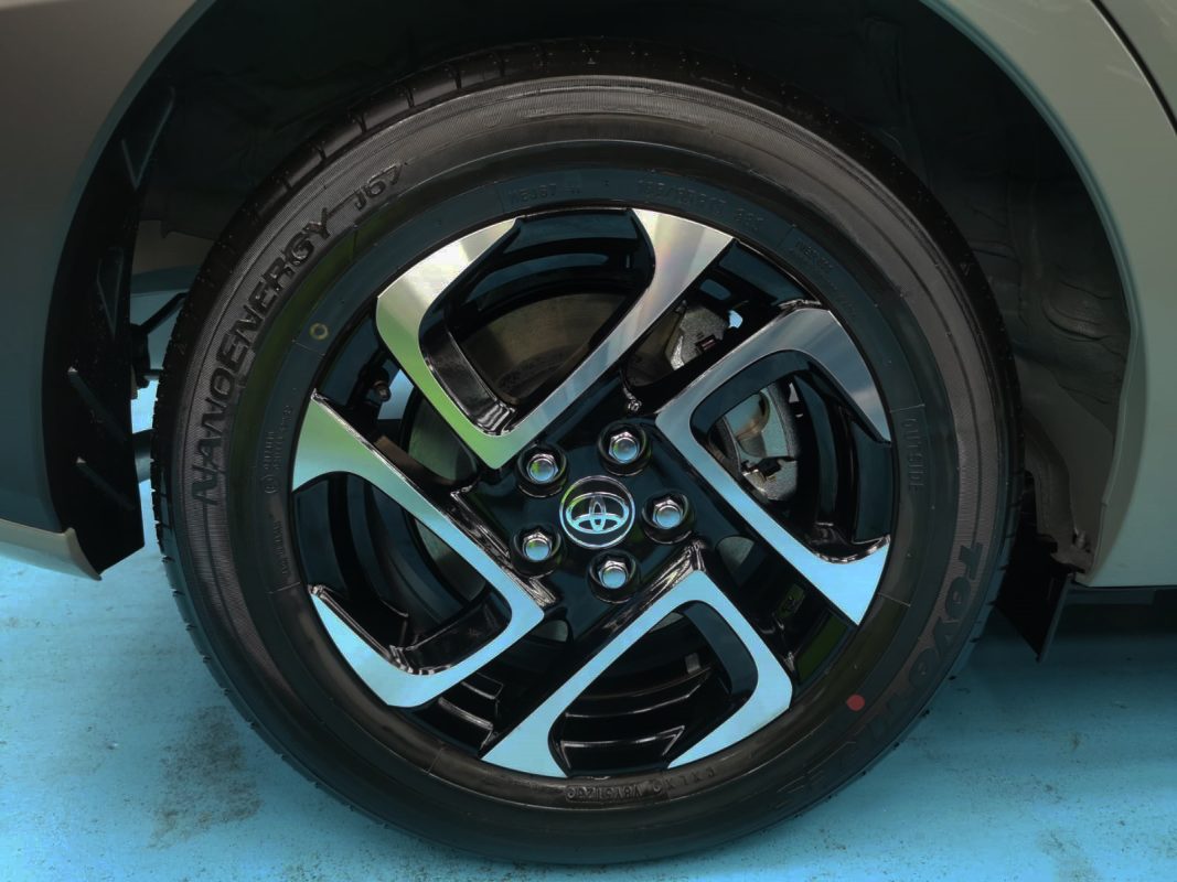 The Toyota Sienta, finished and ready for collection.