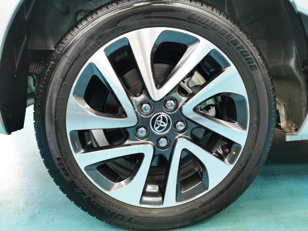 The Toyota Sienta, finished and ready for collection.