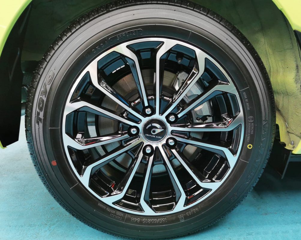 The Toyota Sienta, finished and ready for collection.