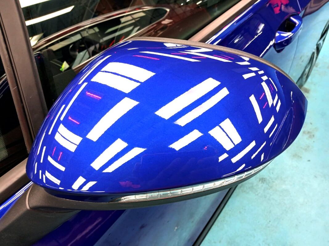 Side panel of the Volkswagen Golf with the ceramic finish locked in.