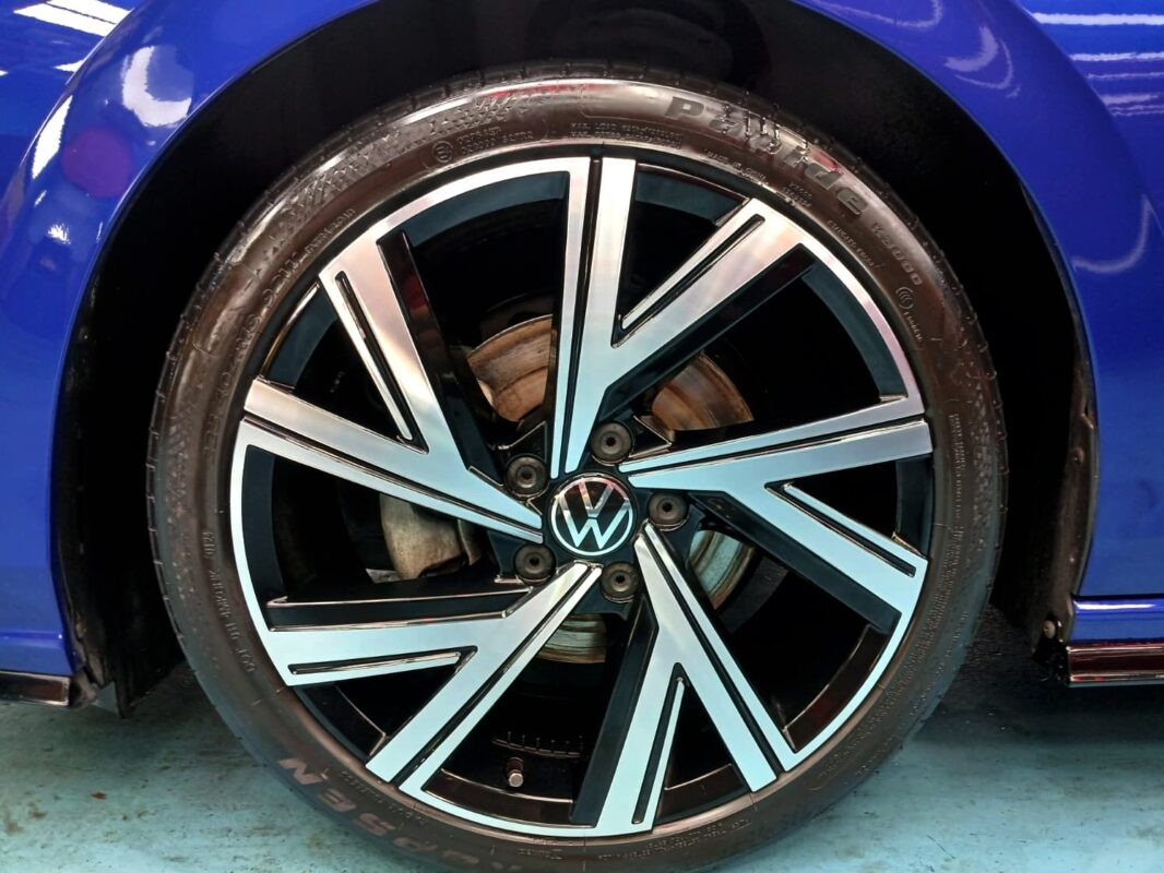 The Volkswagen Golf, finished and ready for collection.