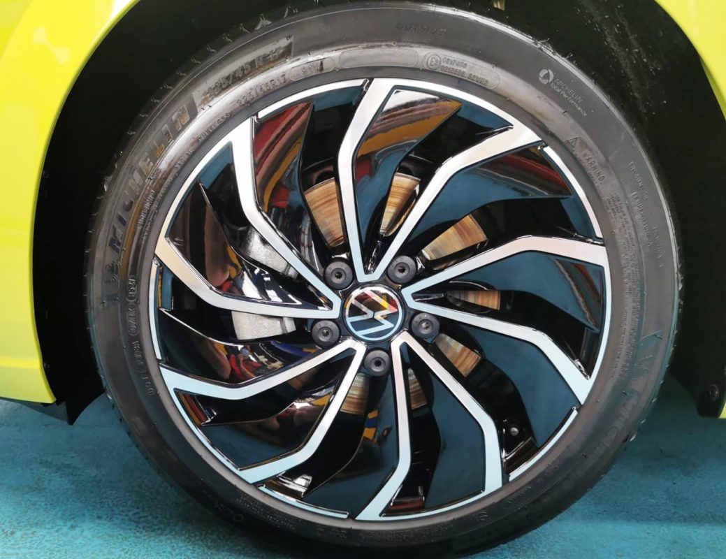 The Volkswagen Golf, finished and ready for collection.