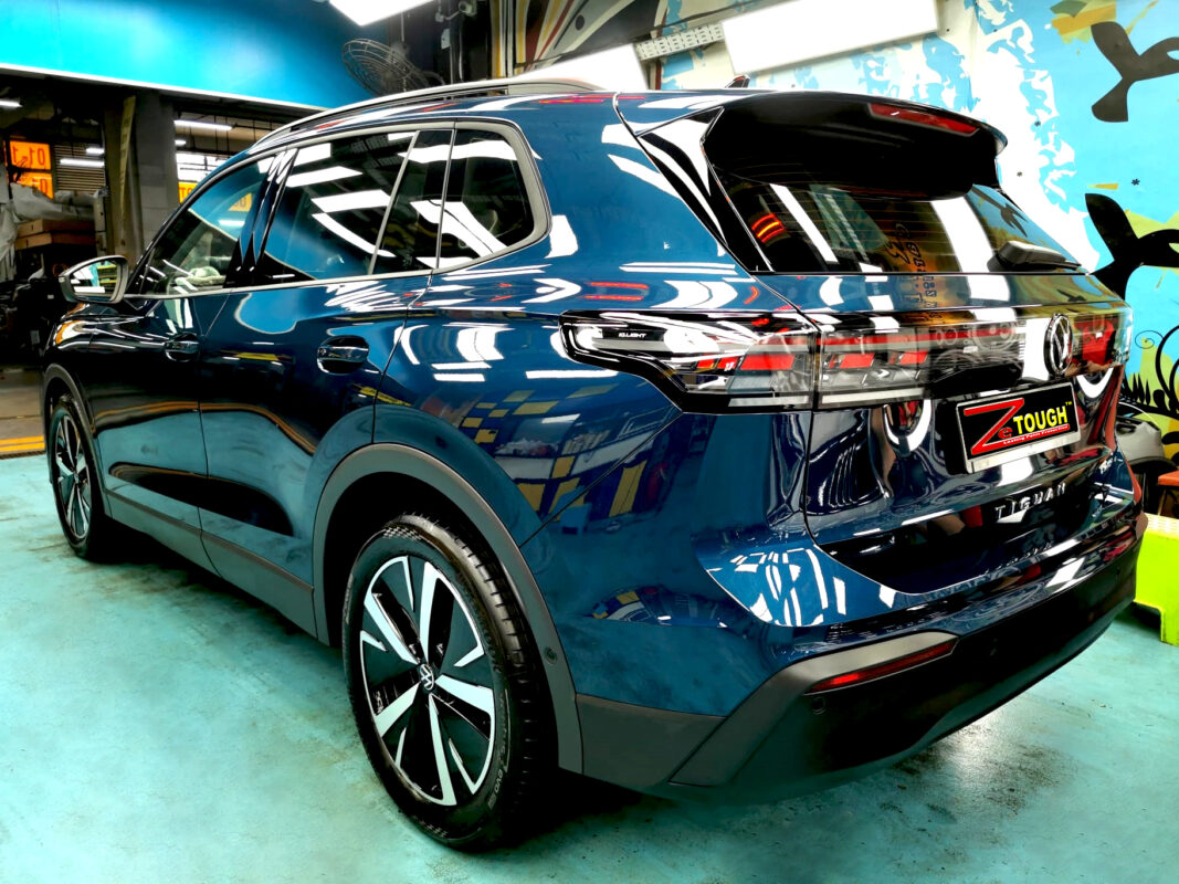 Side panel of the Volkswagen Tiguan with the ceramic finish locked in.